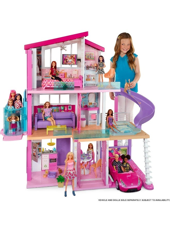 Barbie Dreamhouse Dollhouse With Pool, Slide And Wheelchair Accessible Elevator