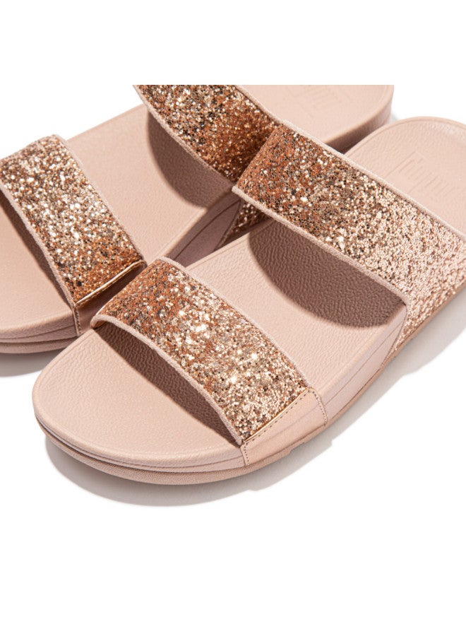 049-617 Fitflop Ladies Sandals Lulu Glitter ET3-323 Rose Gold