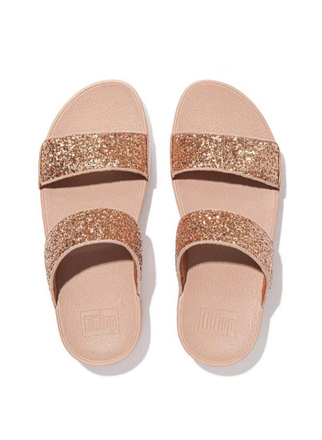 049-617 Fitflop Ladies Sandals Lulu Glitter ET3-323 Rose Gold