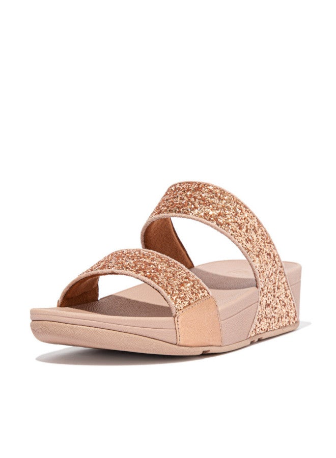 049-617 Fitflop Ladies Sandals Lulu Glitter ET3-323 Rose Gold