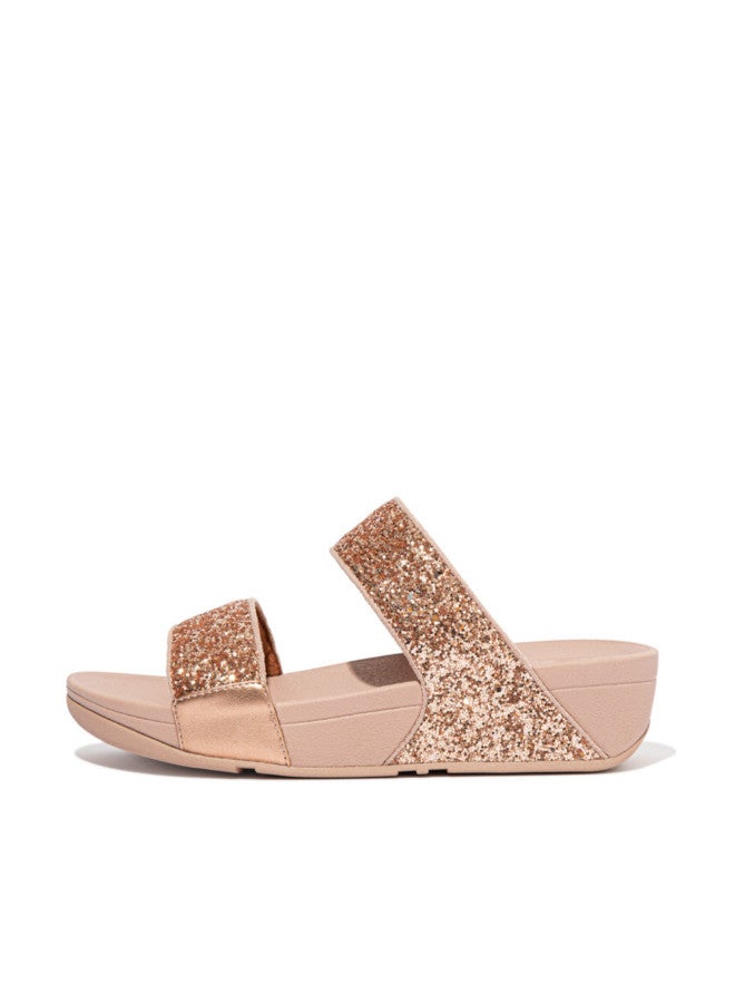 049-617 Fitflop Ladies Sandals Lulu Glitter ET3-323 Rose Gold