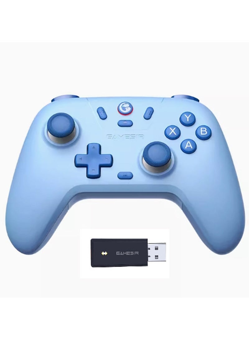 Wireless Gamepad GameSir Nova Lite Fantastic Color 2.4G Receiver Multiplatform Game Controller for PC, Steam, Switch, iOS, Android Blue