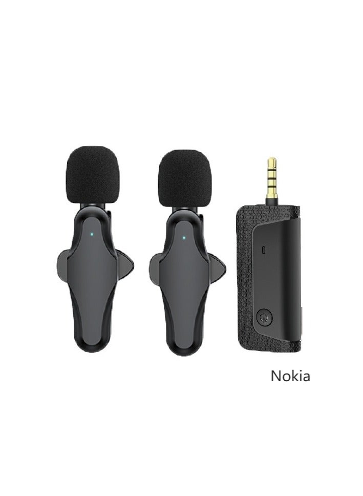 K35Pro Wireless Lavalier Microphone Intelligent Noise Canceling Clip On Microphone