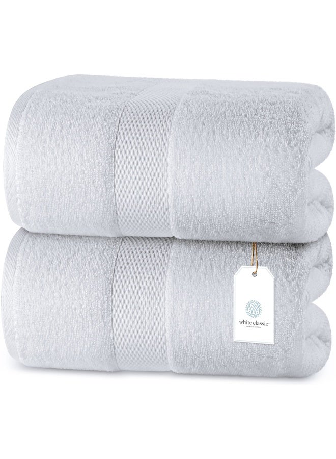 Luxury Bath Sheets Towels For Adults Extra Large   Highly Absorbent Hotel Collection   35X70 Inch   2 Pack  White