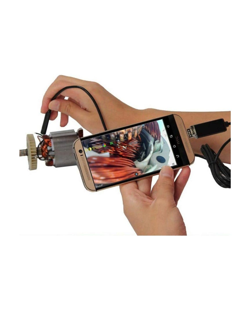 Endoscope Camera with Light, Snake Inspection Cameras for 10 m Cable, Semi-Rigid Cable Endoscope, 7.9 mm Type C Endoscope Camera Mobile Phone and 6 LEDs, USB Endoscope Camera