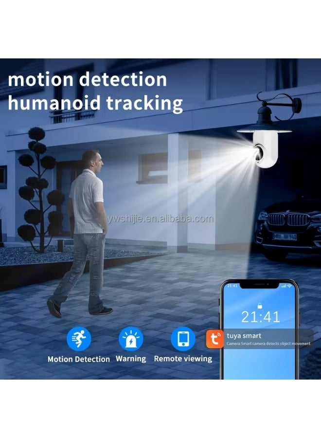 Easy and fast installation  motion detection  humanoid tracking   E27  screw  wireless  bulb security camera