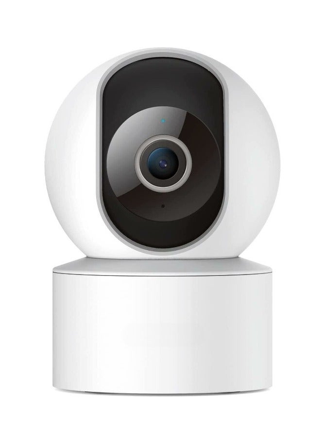 Smart C200 Home Security Surveillance Camera 1080P 360 Degree View AI Human Detection Two-Way Communication Supports Google and Alexa White Color