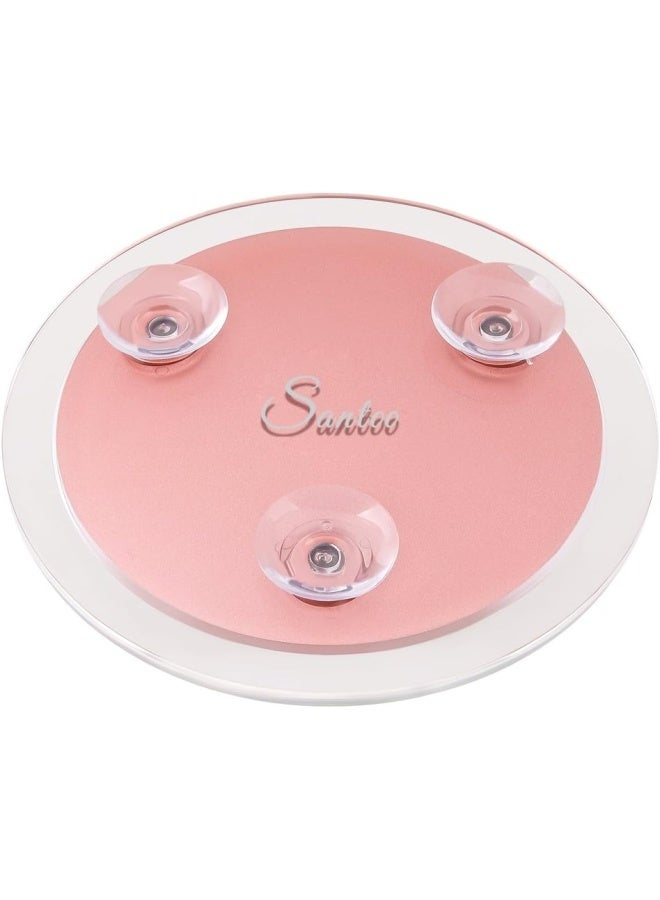 15X Magnifying Mirror - with 3 Mounting Suction Cups - Used for Precise Makeup - Eyebrows/Tweezing - Blackhead/Blemish Removal - Bathroom/Travel Makeup Mirror - 6 Inch Round (Rose Gold)