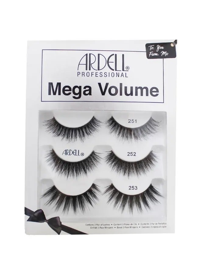 Ardell Mega Volume Holiday 3 Pk Strip Eyelash