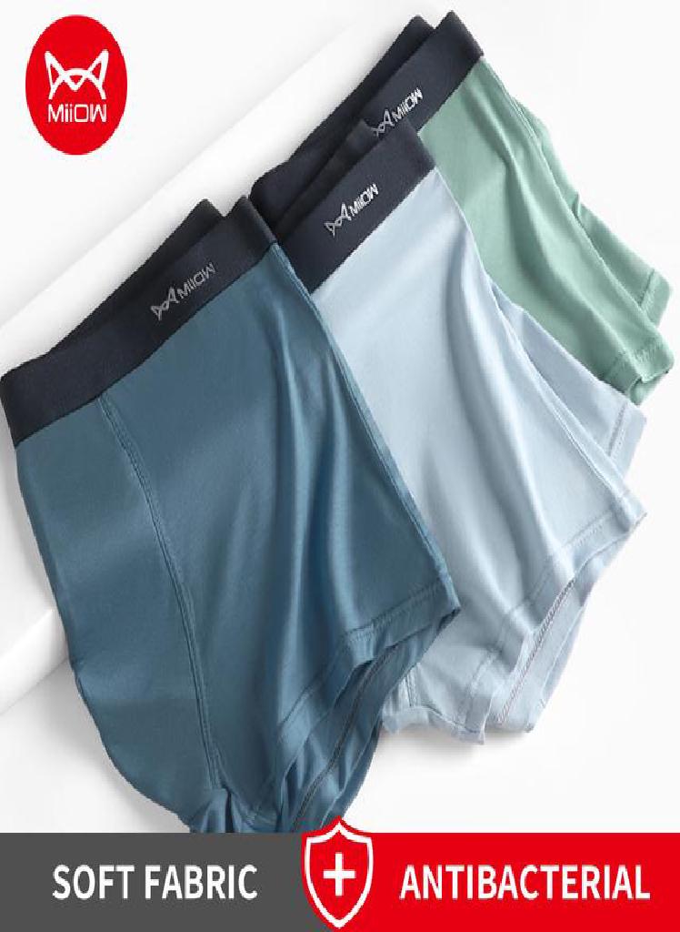 3Pcs  Men's Panties Boxers Pack Shorts Underpants Comfortable Polyester Man Underwear Boxer Men Male  Boxershorts