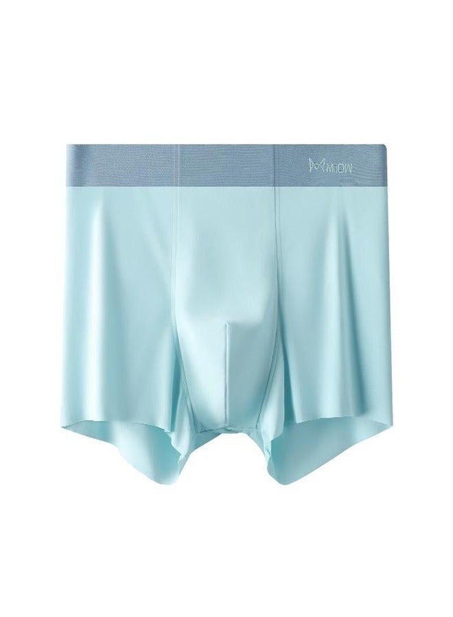 3Pcs Ice Silk Man Underwear Boxer Metal Fiber Antistatic Men Underpants Seamless Cut Hem Men's Panties Boxers Shorts Trunk