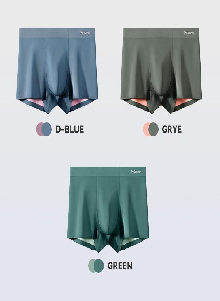 3pcs 100 Branch Modal Men's Underwear AAA Antibacterial Men's Two Color Underwear Summer Seamless Boxing Shorts