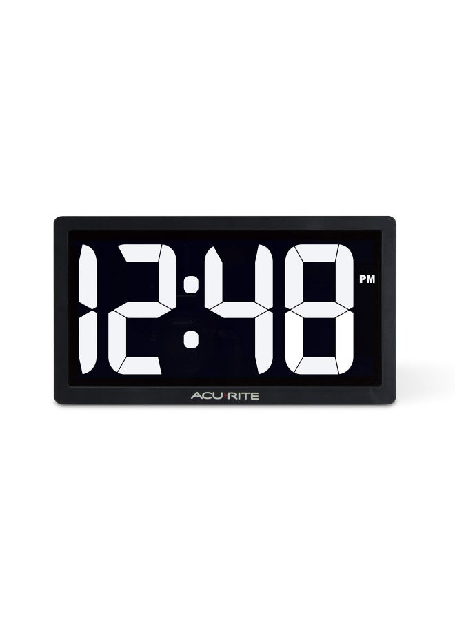 75114M 10-Inch Led Digital Clock With Auto Dimming Brightness White