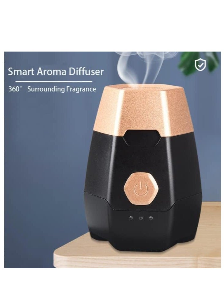 aroma diffuser, electronic incense burner, portable smart aroma diffuser, car mini aroma diffuser, safe and intimate (black)