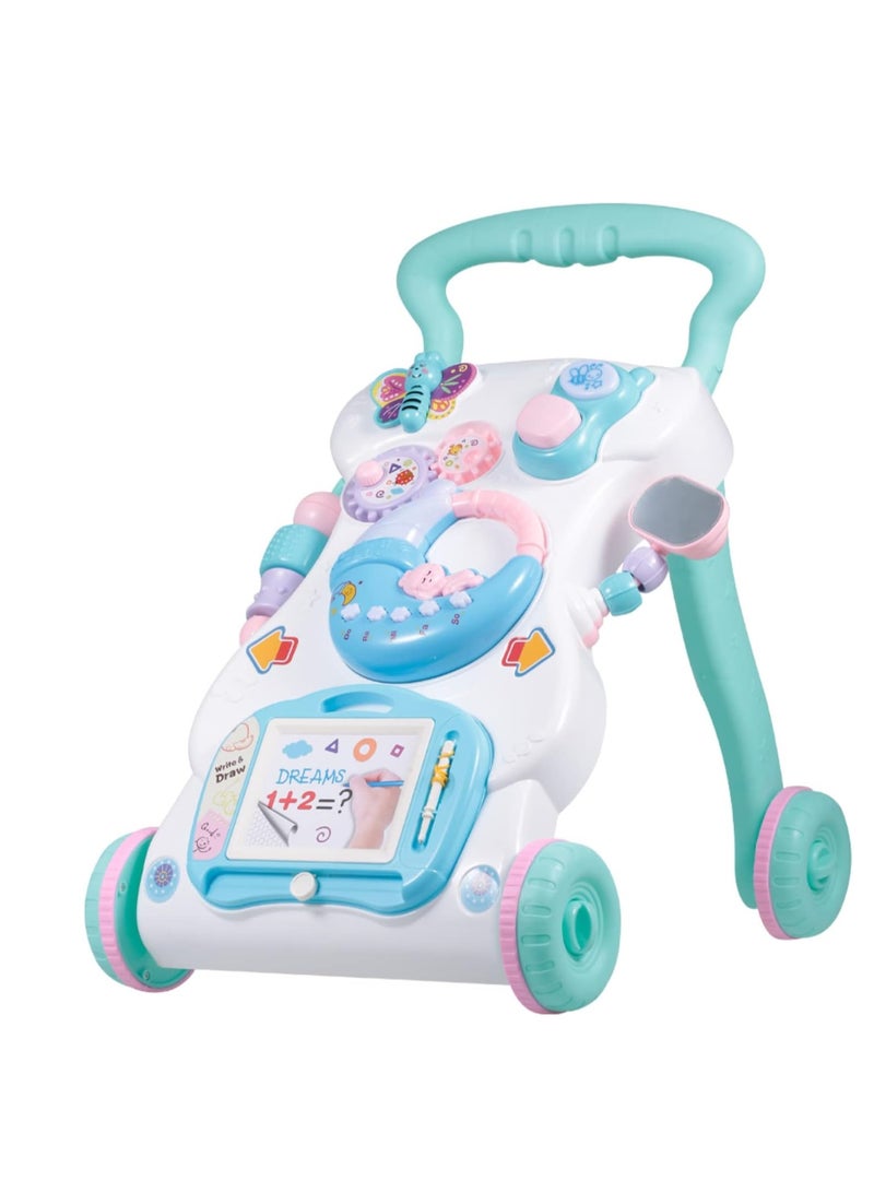 Baby Walker Multifuctional Toddler Walker Sit-to-Stand Learning Walker Toys Actiity Walker for Baby Kids