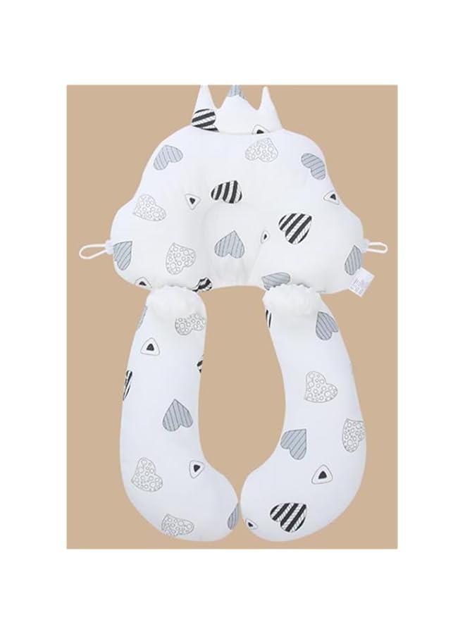 Baby shaping pillow for infants and toddlers, adjustable and removable dinosaur design, breathable and washable (love)