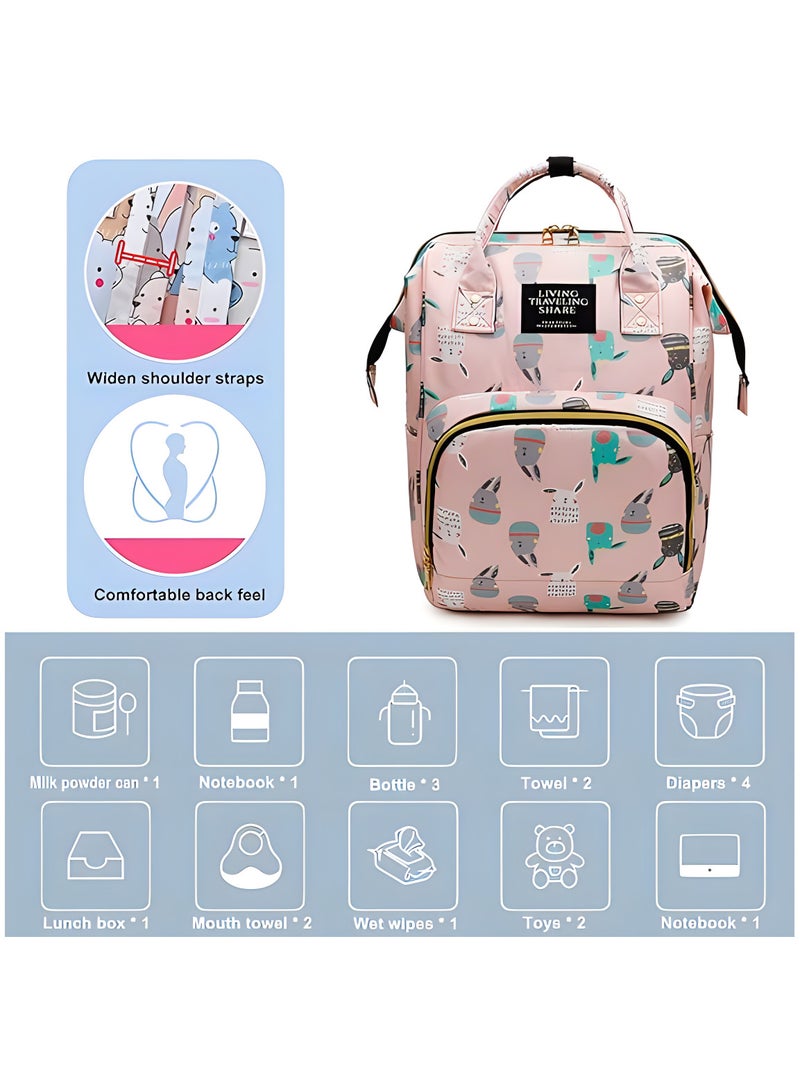 Diaper Bag Waterproof Diaper Changing Totes Multi-Function Travel Portable Bassinet Diaper Bag Backpack Mommy Bag