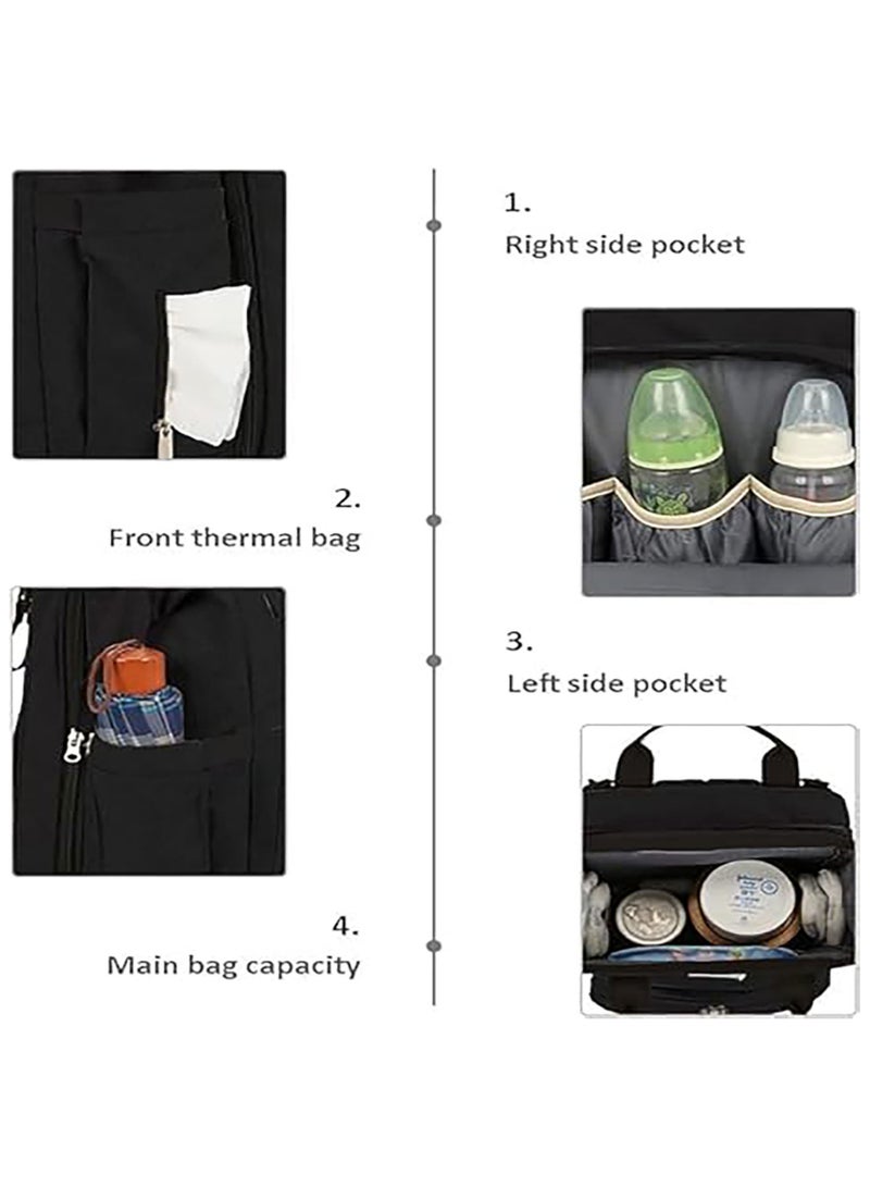 Diaper Bag Waterproof Diaper Changing Totes Multi-Function Travel Portable Bassinet Diaper Bag Backpack Mommy Bag