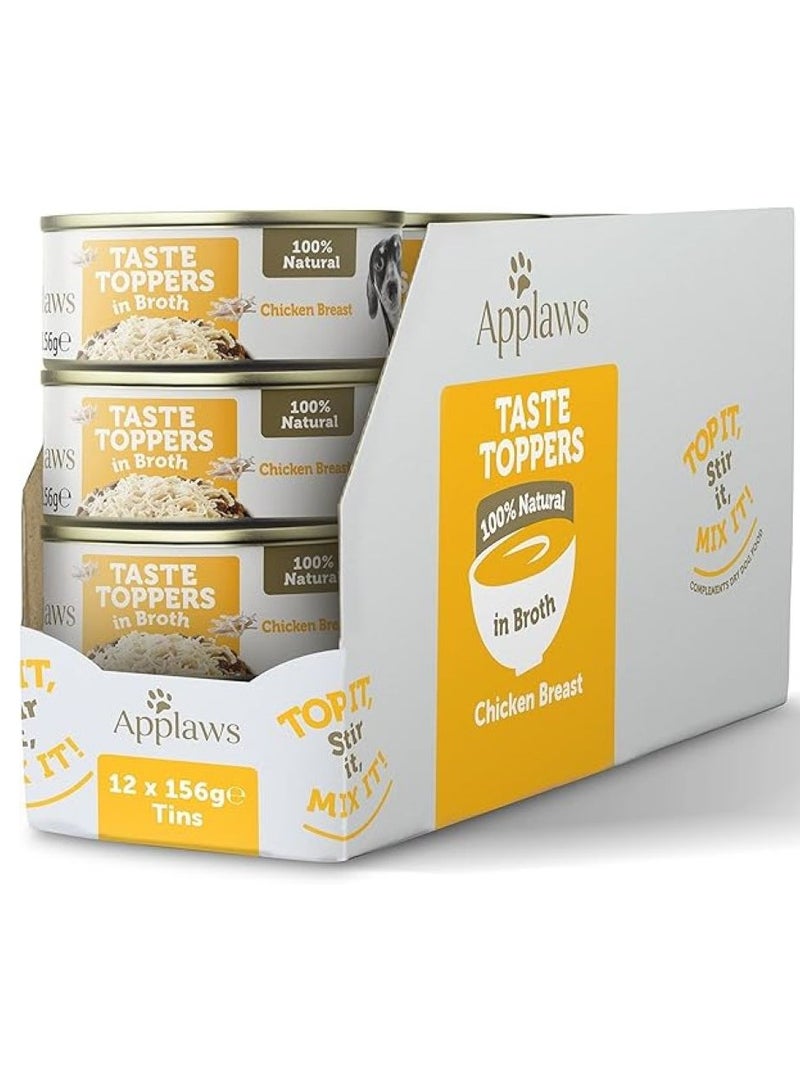 Applaws Tasty Toppers Wet Dog Food with Chicken & Beef in Gravy 12X156g