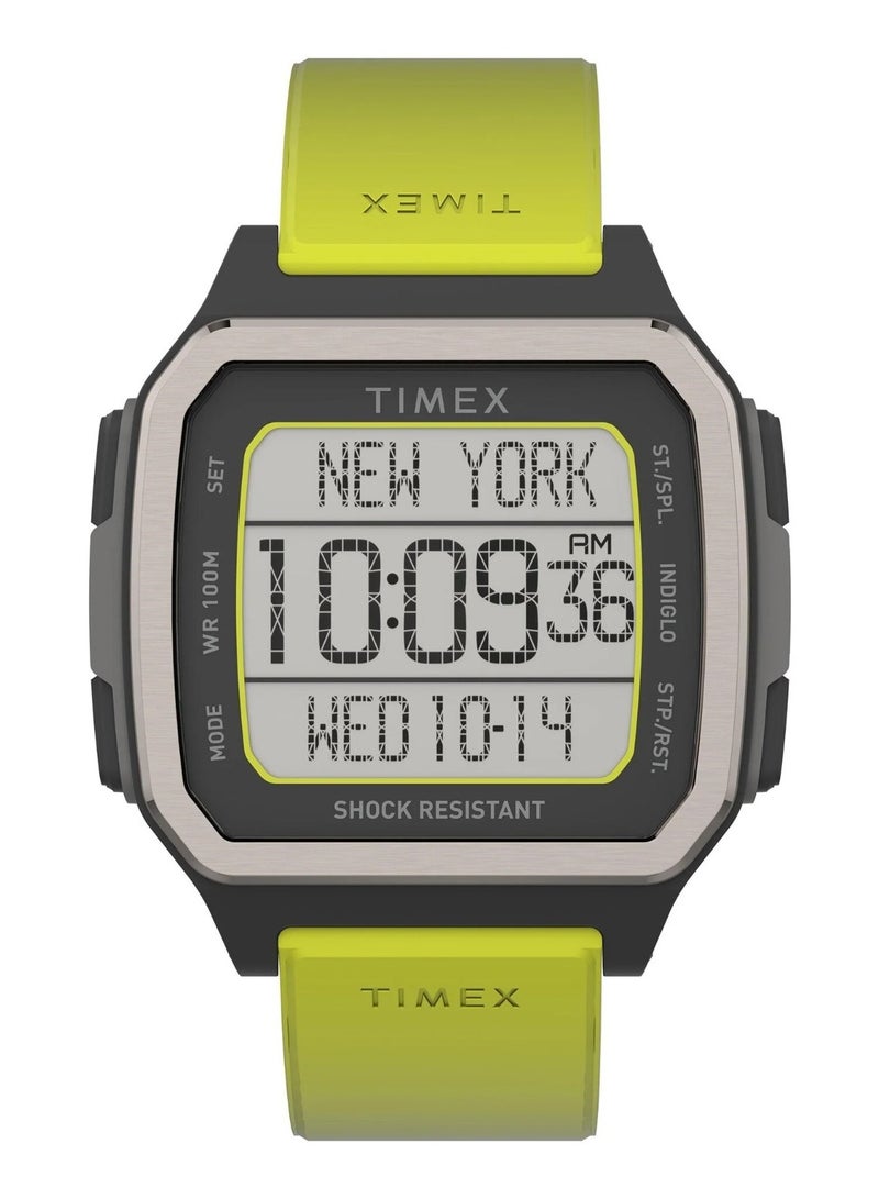 Timex Resin Digital Men's Watch With Green Silicone TW5M28900