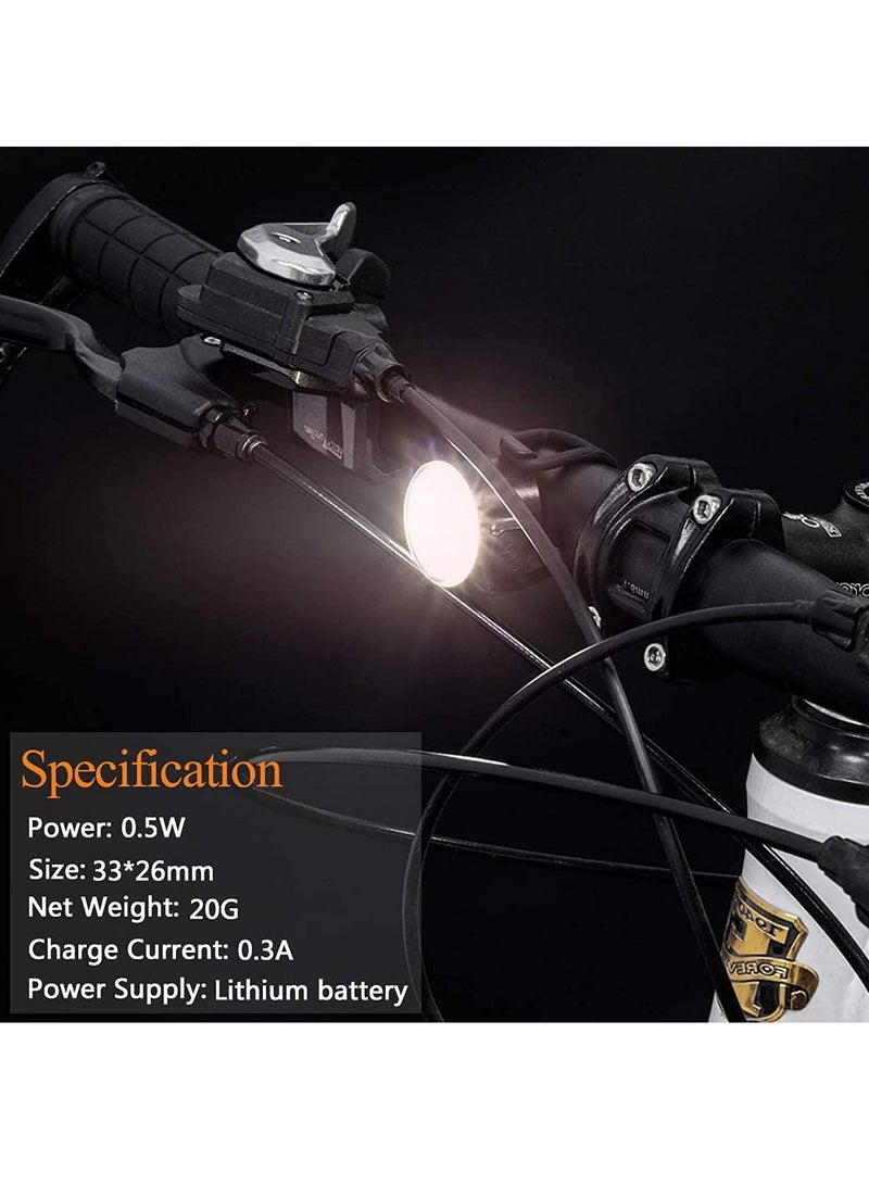 USB rechargeable LED bicycle light kit, IPX5 waterproof mountain road helmet bike super bright headlight and tail light kit, suitable for men, women, and children