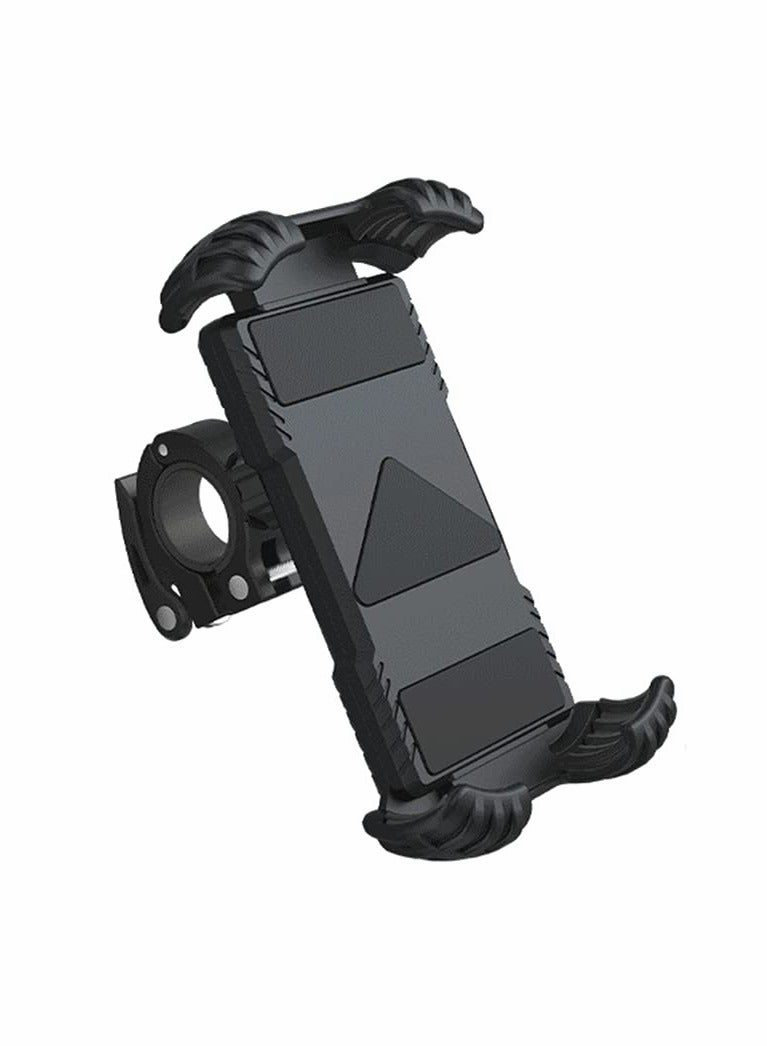 Bike Phone Holder, Motorcycle Phone Mount, Mountain Bike Accessories for Adult Bikes, Scooter Baskets Handlebar Kit Cell Phone Clip for 4.7 to 6.8 Inch Smartphone, Black