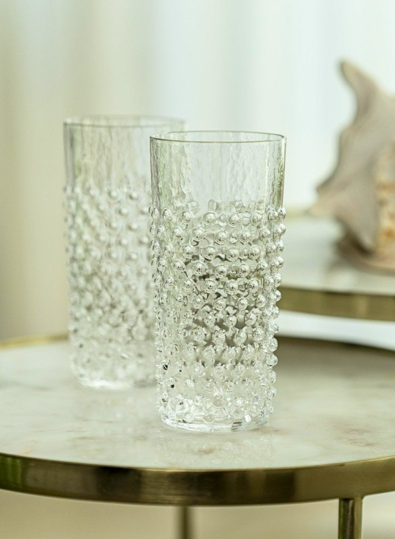 Crystal Hand-Blown Glass Tumblers - Elegant Set of 2 for Any Occasion