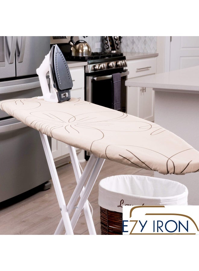 Padded Ironing Board Cover Thick Padding Slashes Your Iron Time Heat Reflective Fits Standard And Large Boards 15 X 54 Premium Heavy Duty Cover And Pad Beige