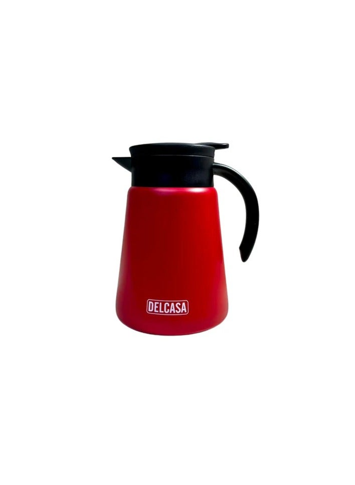 Delcasa Stainless Steel Coffee Pot, DC3280, 800ml Capacity, Double Wall Construction, Stainless Steel Inner, BPA & Odour Free, Portable & Leak-Resistant, Keeps Drink Hot Or Cold For Hours