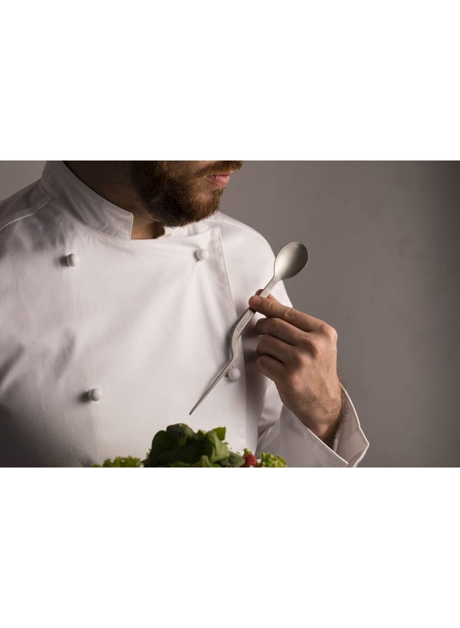 iTwoon Culinary Tweezers  Spoon Stainless Steel 6.8 long