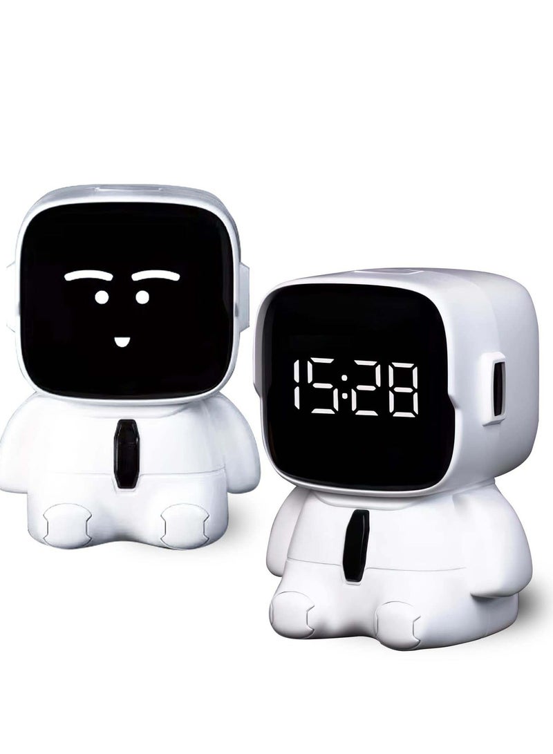 Kids Digital Alarm Clock UBC RechargeableLED Electronic Clock 8 Levels of Volume Adjustment, 12/24H 5 Ringtones, Countdown Timer, Birthday Present for Kids Teens Girls Astronaut