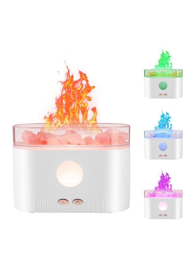 Flame Essential Oil Diffuser, Colour Night Lights Aromatherapy Diffuser, Silent Aromatherapy Mini humidifier, Cool Mist Diffuser with Waterless Auto Shut-Off Protection for Home, Office, 200mL
