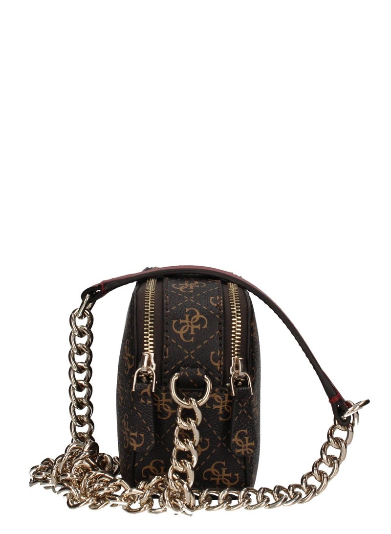 Guess Noelle Crossbody Rectangle Bag For Women  Dark Brown