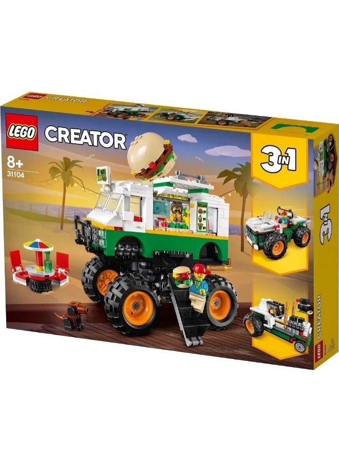 LEGO 31104 Creator 3in1 Monster Burger Truck Building Kit 499 Pieces