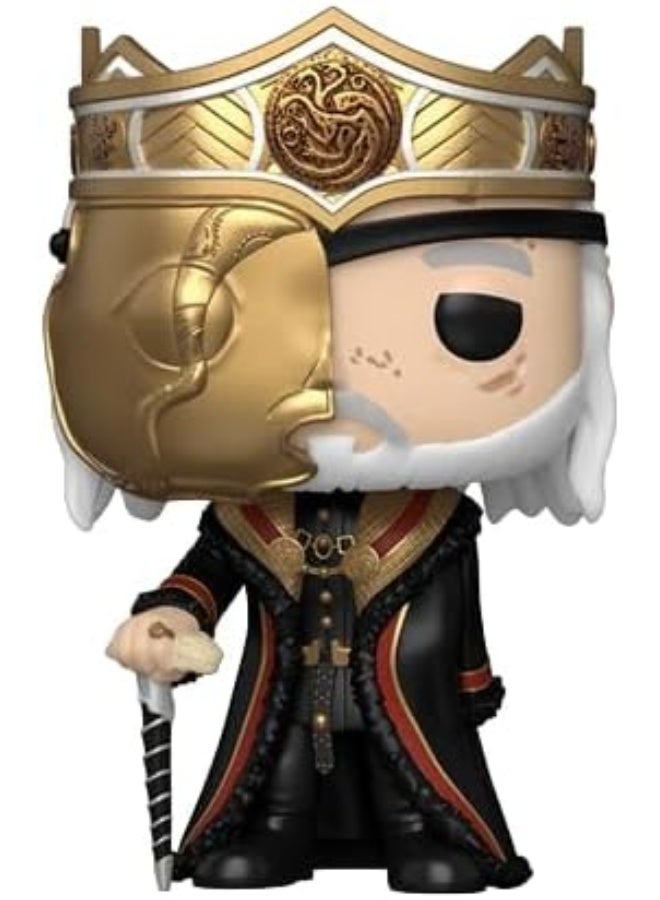 Funko Pop! TV: House of The Dragon Season 2 - Viserys Targaryen with Mask Common Bundled with a Byron's Attic Protector