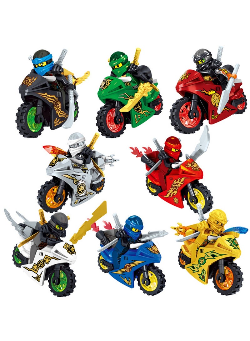 8 Phantom Series Puzzle Assembling Ninja Building Blocks Minifigure Toys Boys Children Gift Bag Pack