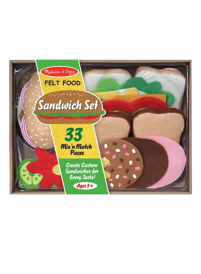 33-Piece Felt Food Sandwich Make Set