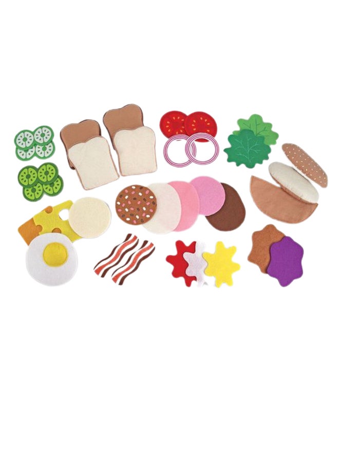 33-Piece Felt Food Sandwich Make Set