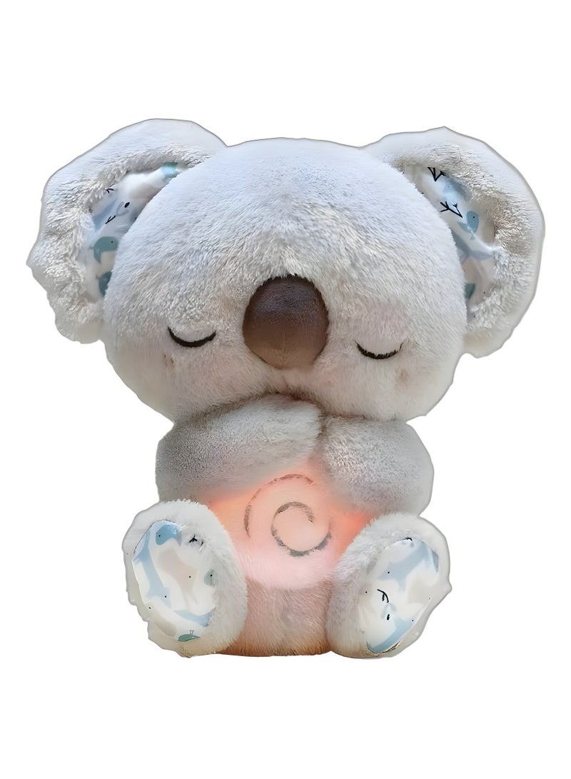 Breathe baby Bear Soothing Otter plush doll Toy Baby soothing music baby sleep companion