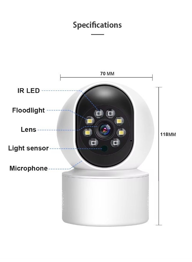 Wireless PTZ Camera Auto Tracking Indoor Home Security Baby Wifi Camera 360 Degree IP CCTV Camera