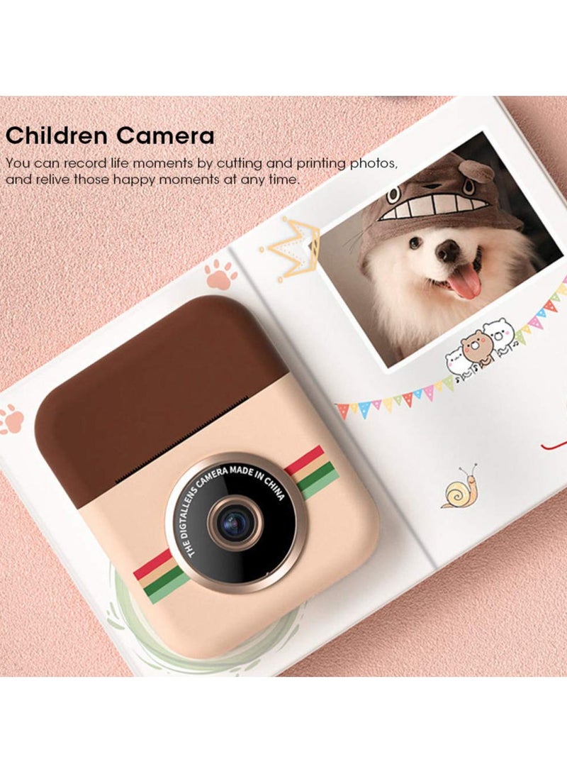 ciciglow Instant Print Camera for Kids,12MP 4000x3000PX Digital Camera for Girls,2.4 inch Screen Toddler Camera Kids Selfie Video Camera