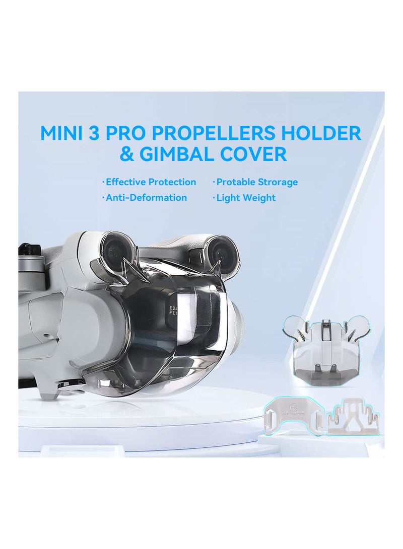 Propellers Holder Guard for DJI Mini 3 Pro, Gimbal Cover Lens Protector Hood for DJI Mini 3 Pro Accessories