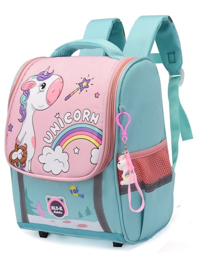 Kids Backpacks Toddler Backpack School Bags for Girls Cartoon Cute Kids Travel Backpack Red Unicorn Backpack