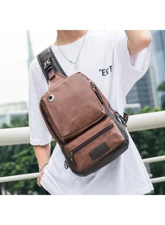 Large Capacity Sling Crossbody Bag Shoulder Backpack for Men Chest Bags Casual Daypack for Business Travel Cycling