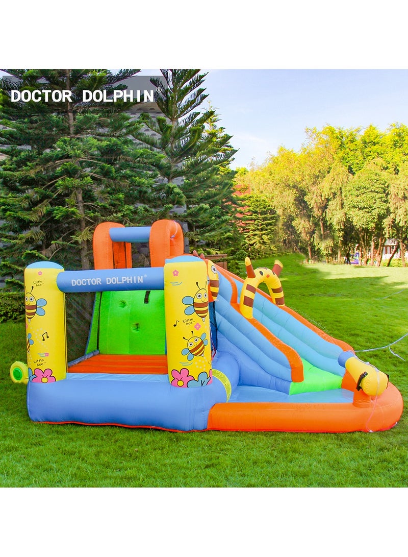 Doctor Dolphin Inflatable Bee Bounce House Water Slide Bouncy House for Kids Outdoor Outdoor Party with Air Blower 63120