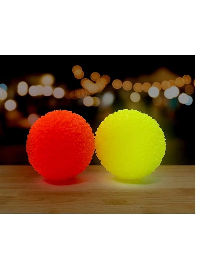 Set Of 2 Pieces Led Lighting Soft Bouncing Ball Fun Play Rubber Balls For Kids Multicolor