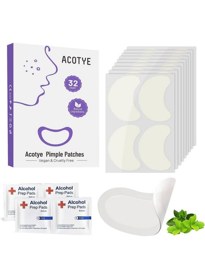 Large Pimple Patches 32Pcs Hydrocolloid Acne Patches With Tea Tree Oil Salicylic Acid And Niacinamide Xl Zit Patches For Face Chin Cheeks Back