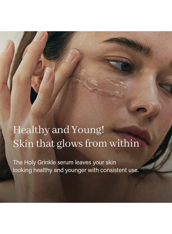 Holy Grinkle Serum Glowy Hydrating & Antiaging Serum For Younger Looking Skin A Peptide Buffet Rich With Vitamin A C E Sulfatefree Parabenfree