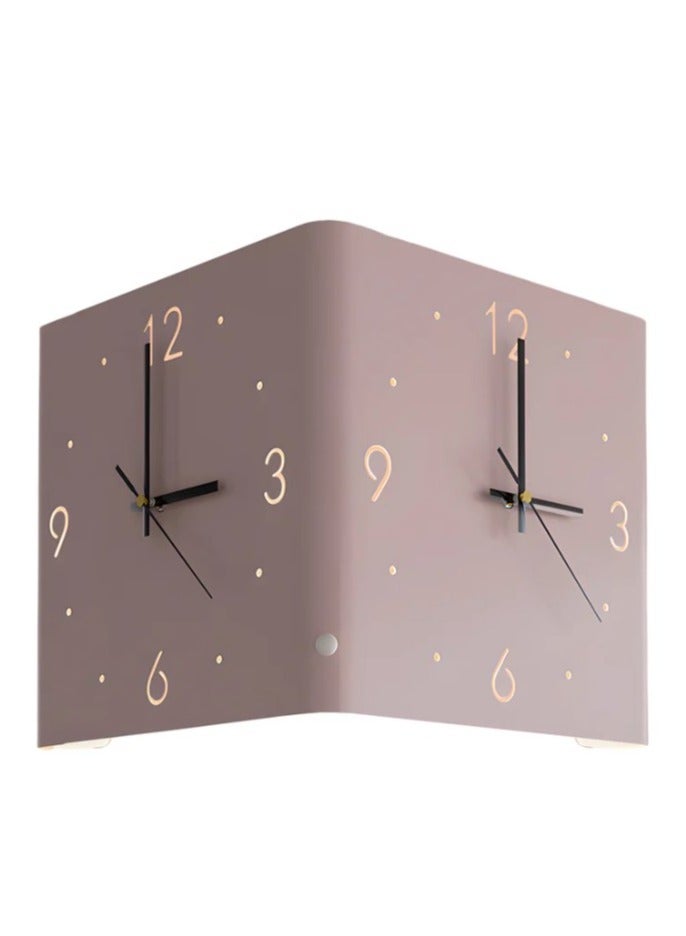 Double-sided 3D Analog Wall Clock for Corner with modern design