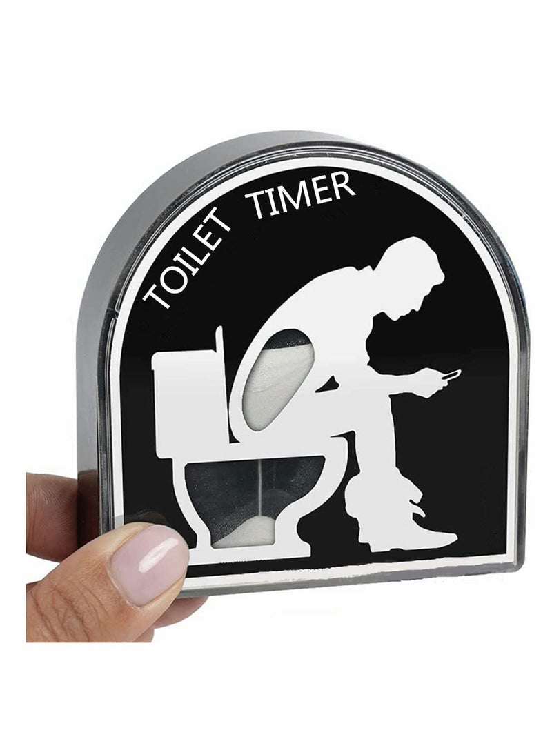 5 Minutes Toilet Hourglass Sand Timer, Sand Clock with Funny Prints for Bathroom and Toilet, Sandglass with Establish a View of Time, Funny Gifts